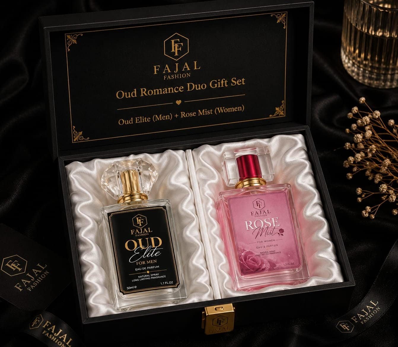 Oud Romance Duo Gift Pack – Luxury Couple Perfume Gift Set
